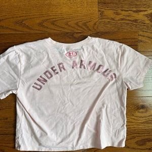 Girls UA Crop Pink Shirt